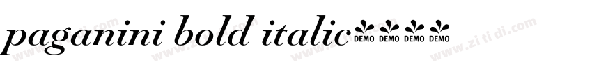 paganini bold italic字体转换
